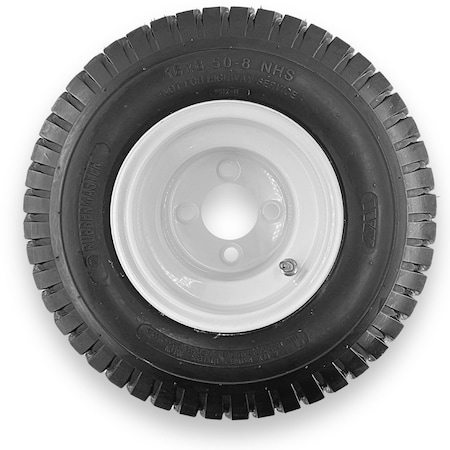 Rubbermaster - Steel Master Rubbermaster 18x8.50-8 4 Ply Turf Tire and 4 on 4 Stamped Wheel Assembly 599002
